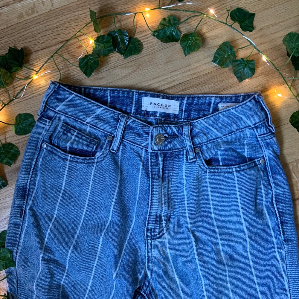 ✨pacsun striped mom jeans
